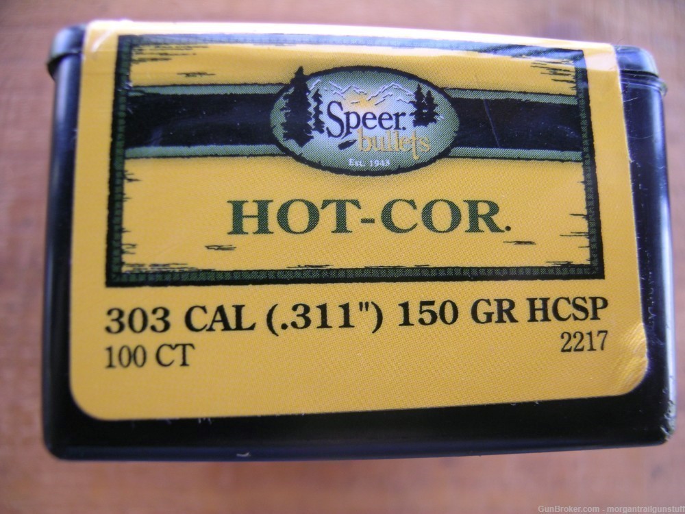 Speer #2217 303 Cal. .311 Dia 150 gr Hot-Cor bullets Box/100-img-1