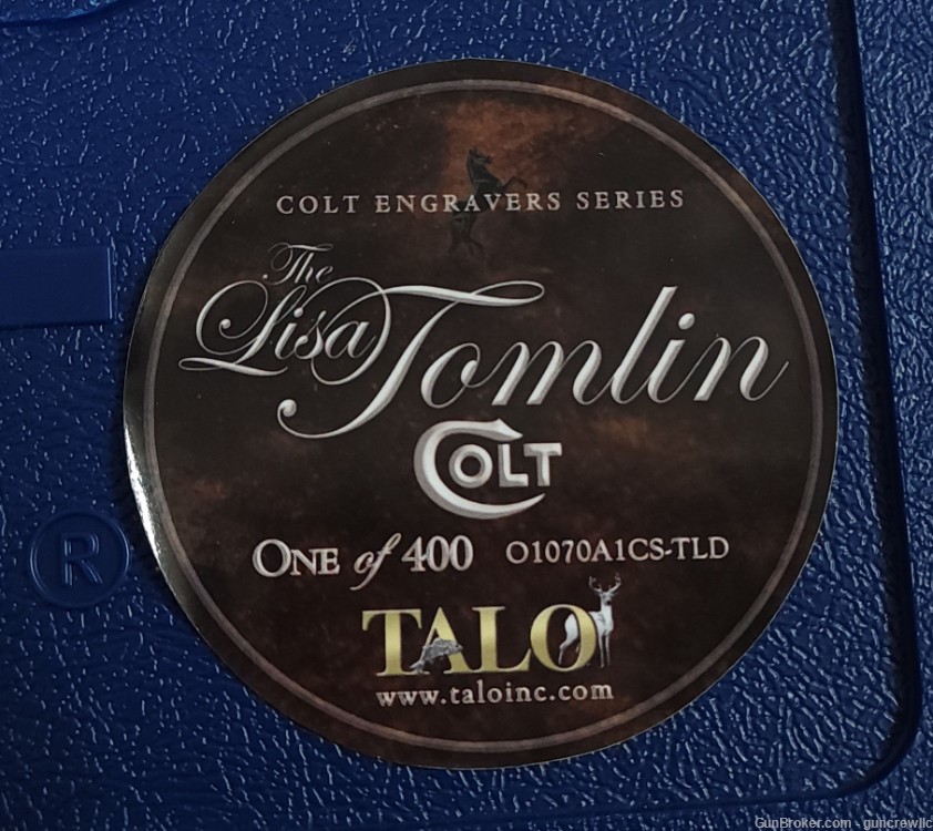 Colt TALO Lisa Tomlin Engraved 1911 o1070a1cs 70 series 45ACP 5" Layaway-img-2