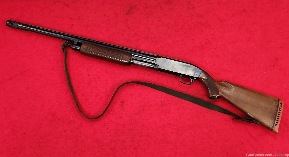 JC Higgins Model 20, 12 gauge pump action shotgun, Slamfire special! PENNY-img-1