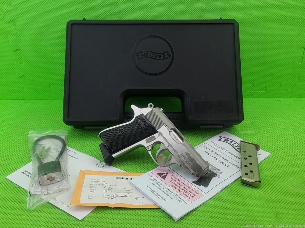 WALTHER PPK/S * 32 ACP * STAINLESS IN ORIGINAL BOX 7.65MM + 2 MAGS -img-2
