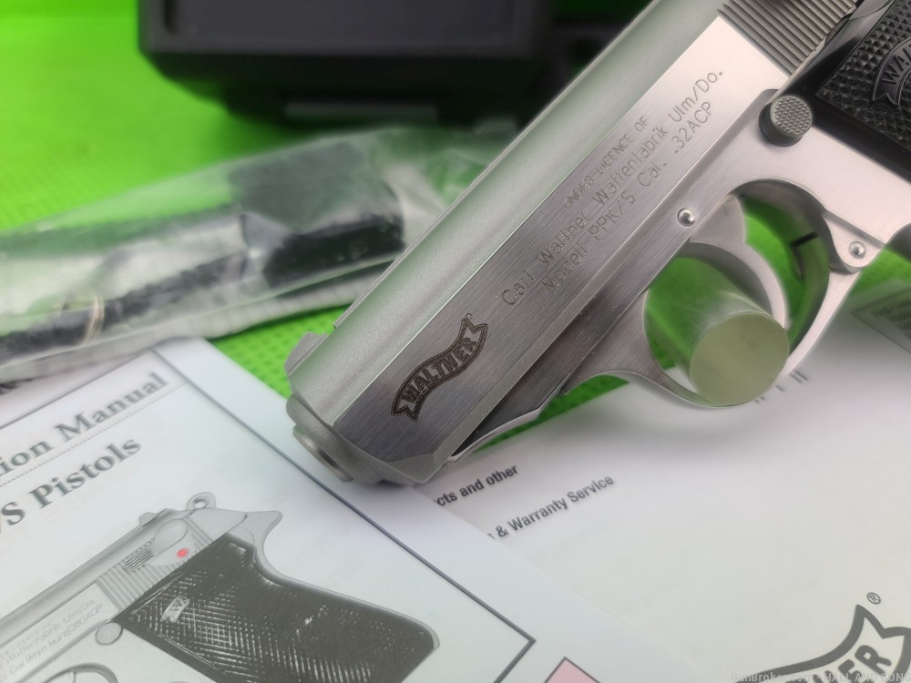 WALTHER PPK/S * 32 ACP * STAINLESS IN ORIGINAL BOX 7.65MM + 2 MAGS -img-34
