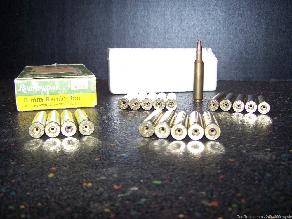 Collectable .244 Remington Ammo w/ Additional Box of 6mm Rem Brass and Ammo-img-5