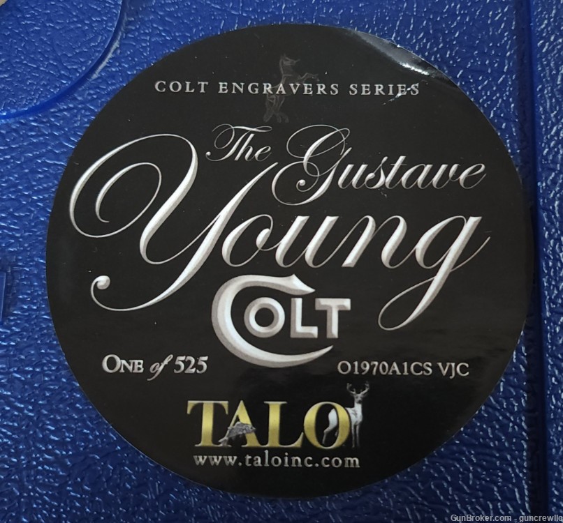 Colt TALO Gustave Young Engraved 1911 Silver Blued O1970A1CS-VJC Layaway-img-2