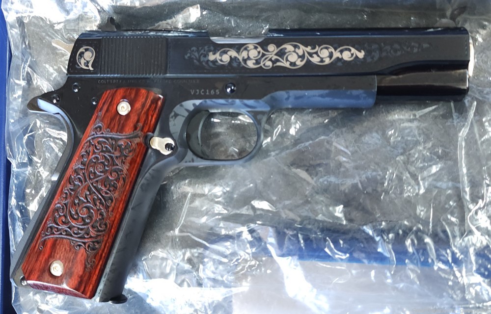 Colt TALO Gustave Young Engraved 1911 Silver Blued O1970A1CS-VJC Layaway-img-15