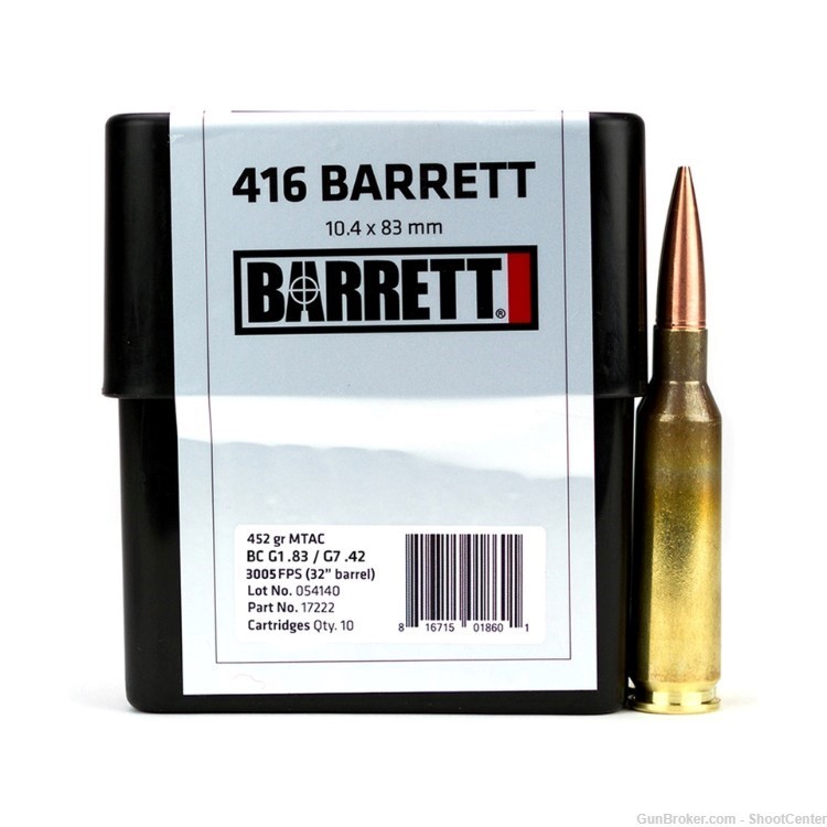 BARRETT 416 MTAC AMMO 452GR 10 ROUND NoCCFees FAST SHIPPING-img-0