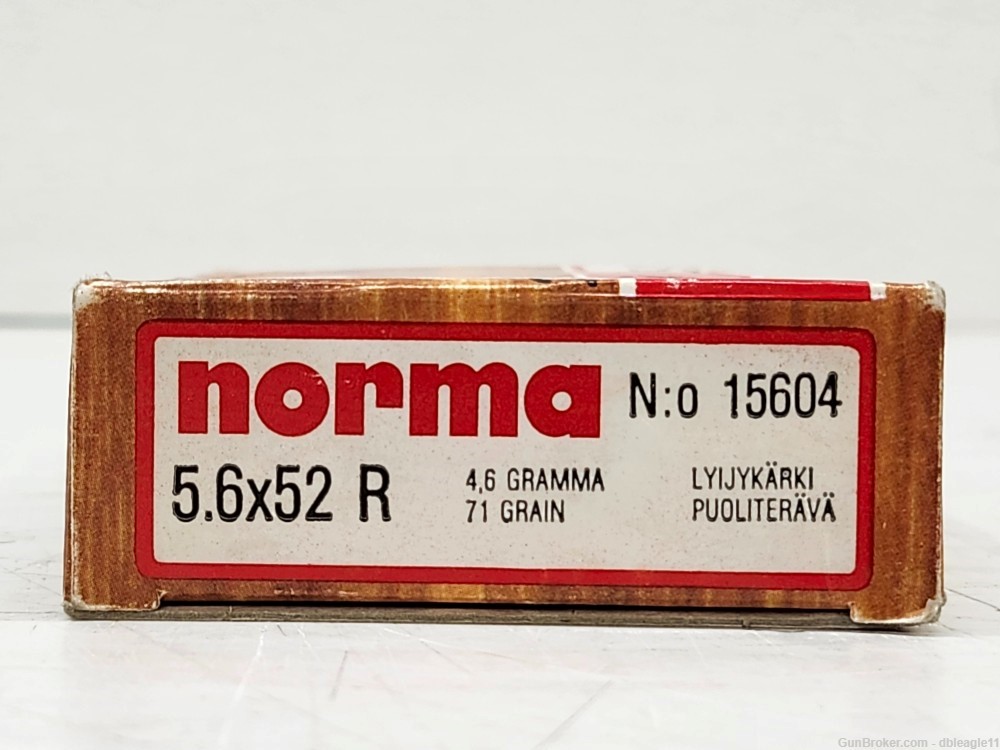 Norma 5.6x52R .22 Savage Hi-Power 71 grain 35 rds & 5 cases-img-7