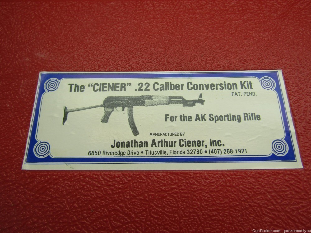 Ciener 22 Conversion Kit For AK/AKS Rifle-img-1