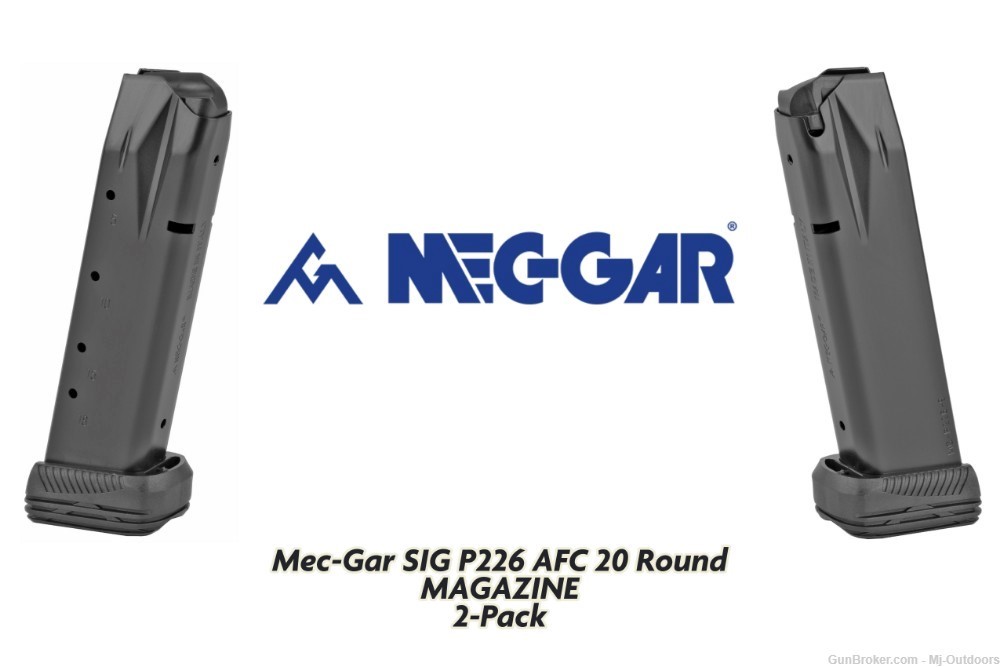 Mec-gar Sig P226 9mm 20rd Dps AFC Mecgar Magazine 2 Pack-img-0