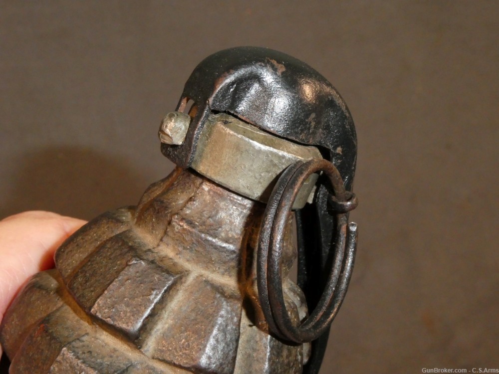 INERT WWI French F1 Hand Grenade w/ Billant Fuse-img-2