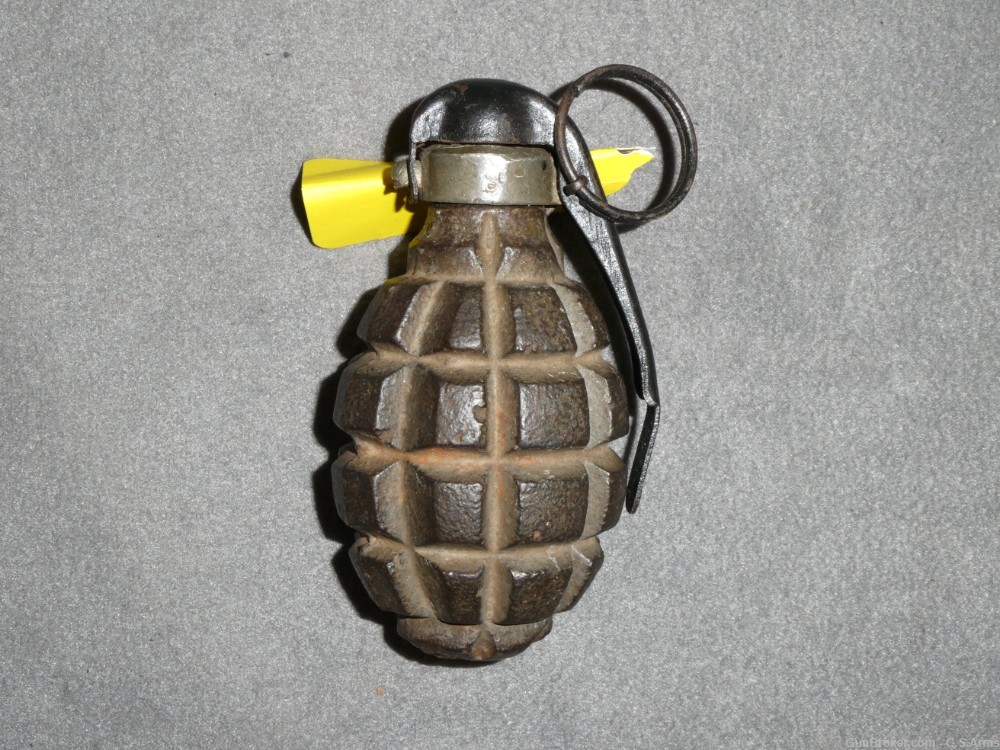 INERT WWI French F1 Hand Grenade w/ Billant Fuse-img-1