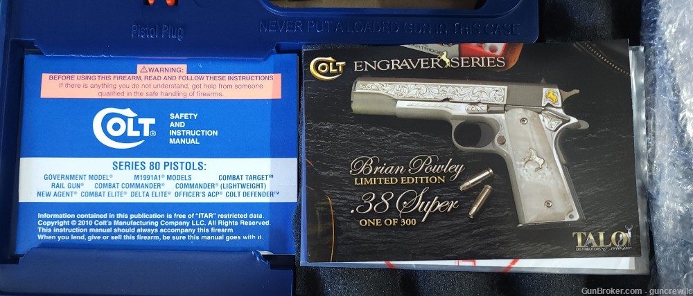 Colt TALO Brian Powley Engraved 38 Super 1/300 Stainless O2091LTD Layaway-img-4