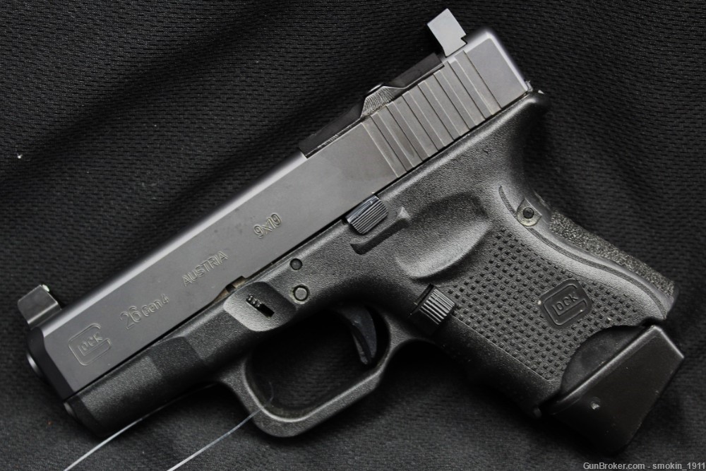 Glock G26 Gen4 9mm Cut for Trijicon RMR; USED with extras -img-0