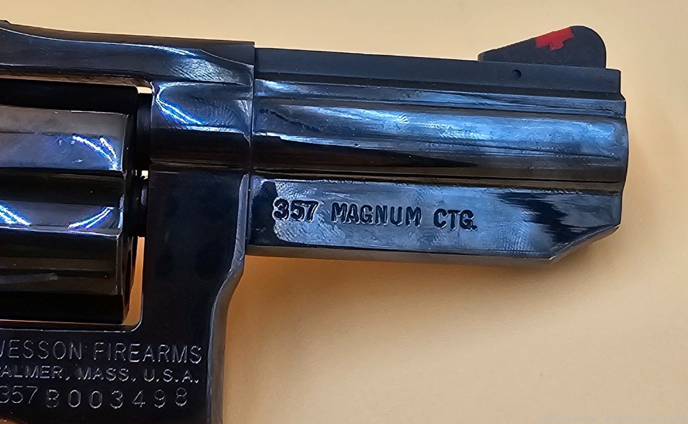 Dan Wesson 15-2 HFB .357 Magnum revolver 3" blued adj sights hogue grips-img-13