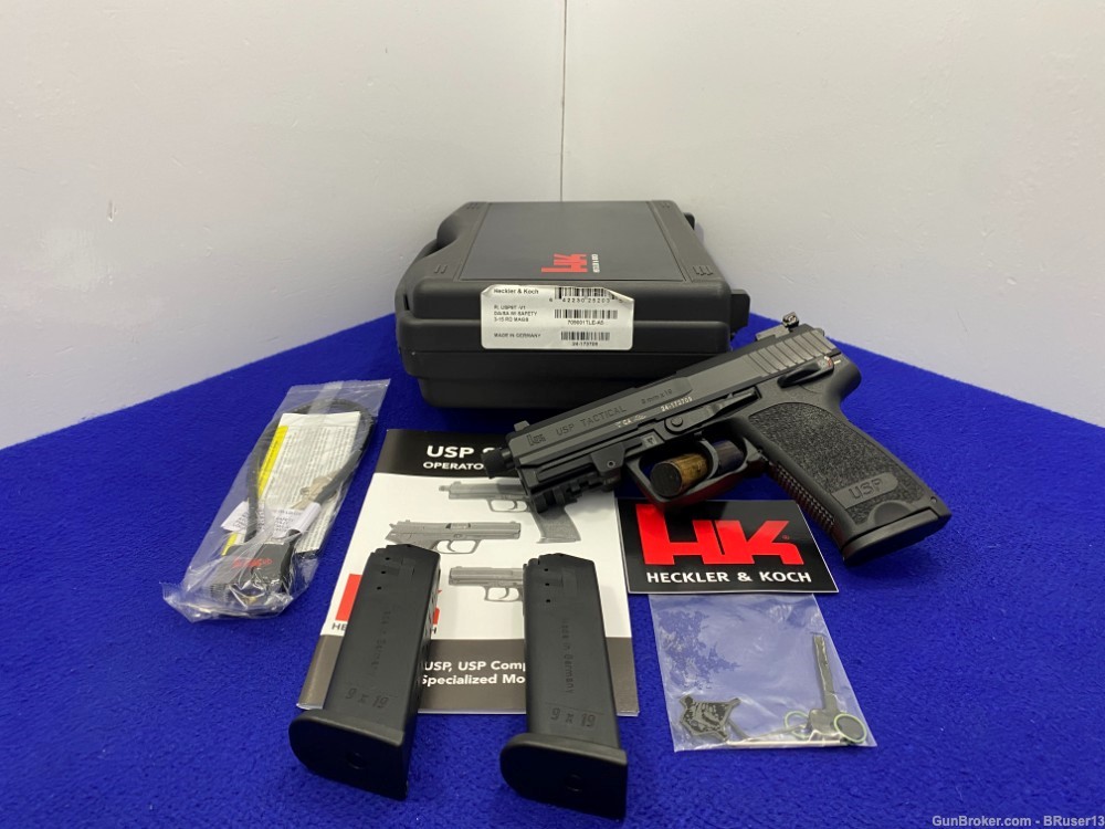 2020 H&K USP9 Tactical V1 9mm Blk 4.86" *AWESOME SEMI-AUTOMATIC HANDGUN*-img-0