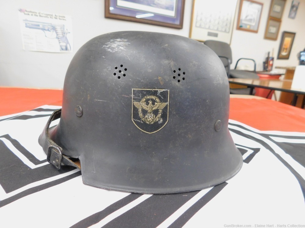 WWII German Double Decal Police Helmet.  (12) -img-2