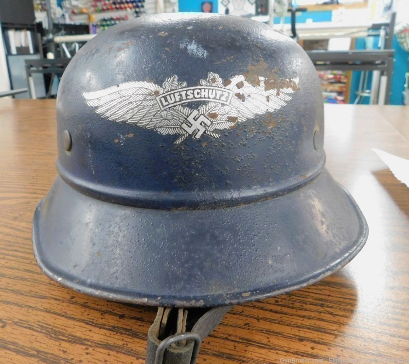WWII German Luftschutz Gladiator Helmet #RL2 38/28  (1001)-img-0