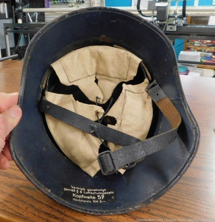 WWII German Luftschutz Gladiator Helmet #RL2 38/28  (1001)-img-5