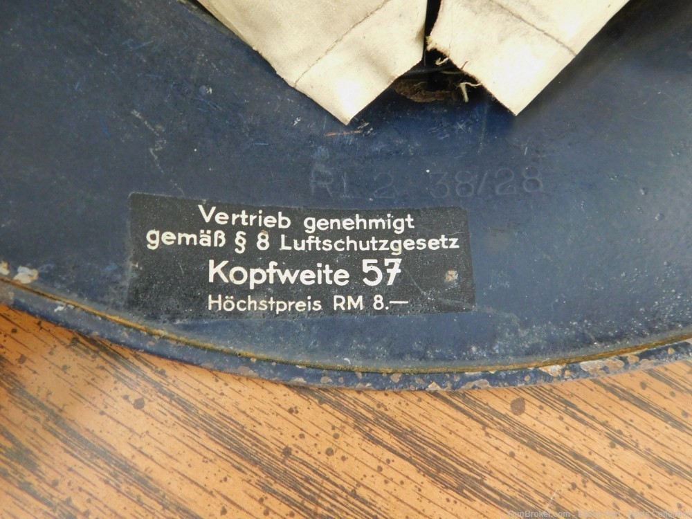 WWII German Luftschutz Gladiator Helmet #RL2 38/28  (1001)-img-6