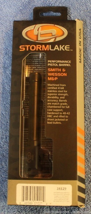 Storm Lake Smith & Wesson S&W M&P 4.95” 9mm Threaded Barrel #34129 NEW-img-0
