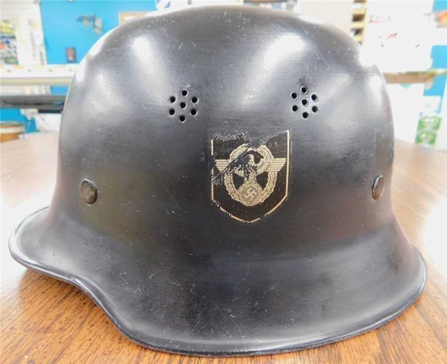 German WWII Fire/Police Helmet  (#1)-img-0