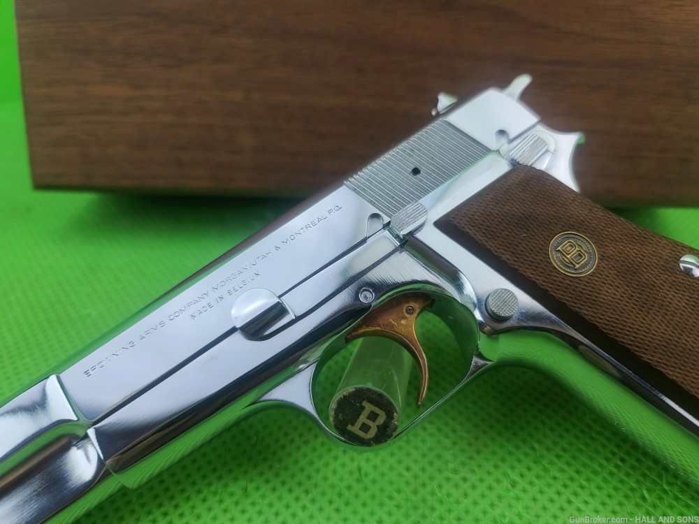 Browning HI-POWER * 9mm BRIGHT NICKEL * CENTENNIAL 1878 * 1978 BELGIUM MADE-img-29