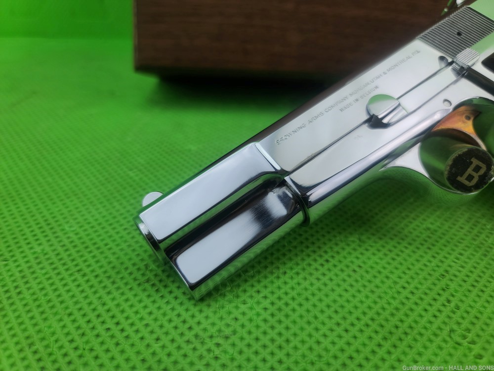 Browning HI-POWER * 9mm BRIGHT NICKEL * CENTENNIAL 1878 * 1978 BELGIUM MADE-img-30