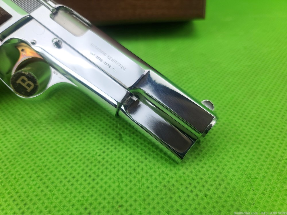 Browning HI-POWER * 9mm BRIGHT NICKEL * CENTENNIAL 1878 * 1978 BELGIUM MADE-img-5