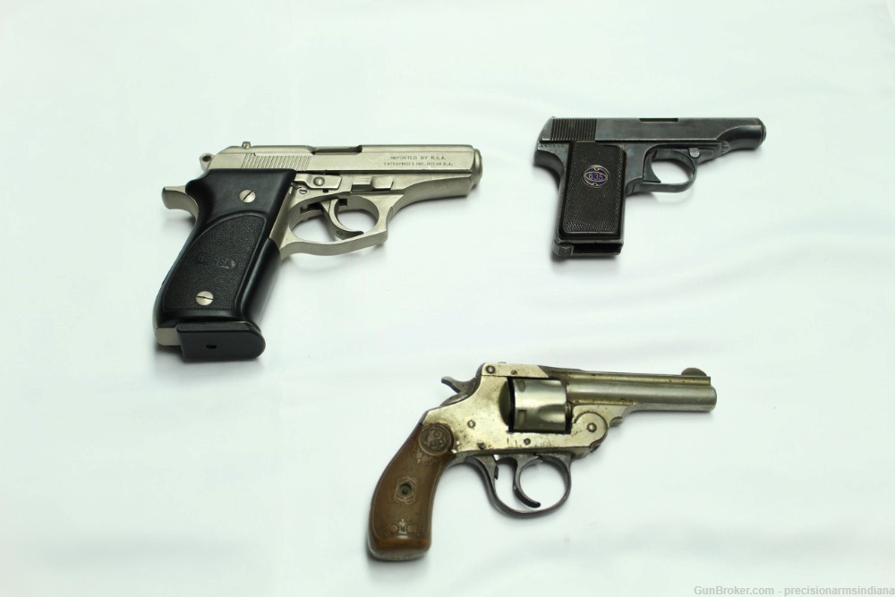 3 Gun Pistol Pack Bersa 86 Walther 8 Iver Johnsonson Revolver-img-0