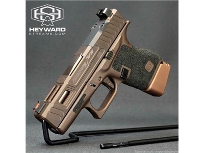 NEW Memento Mori Style, Glock 43 custom, 9mm, Bronze Oil Rub, Mag Extended