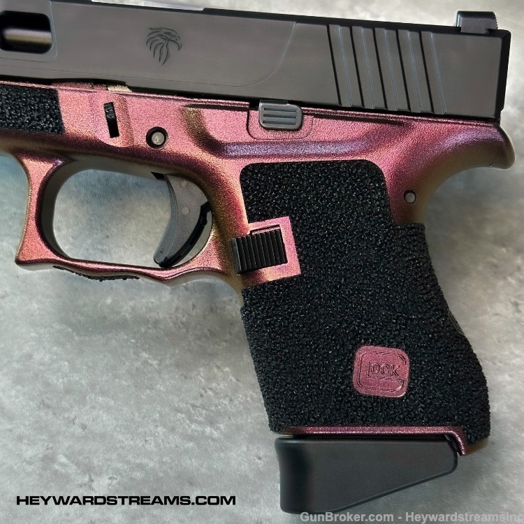Custom Glock 43, Metalic B Cherry , 9mm, Ultra-concealable, personal-carry-img-1