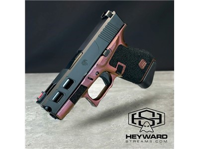 Custom Glock 43, Metalic B Cherry , 9mm, Ultra-concealable, personal-carry