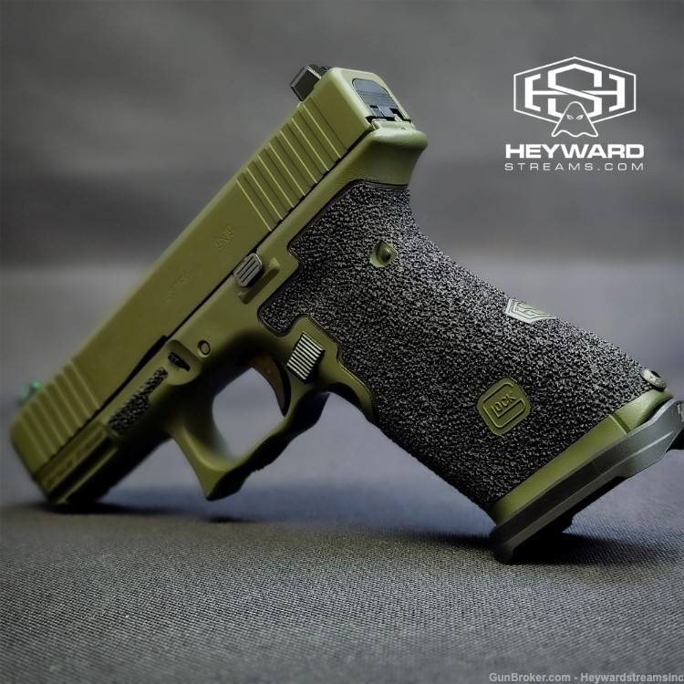 Glock 45 Custom High End Hand Stippled *NEW* ODG Cerakote Plus Accessories-img-2