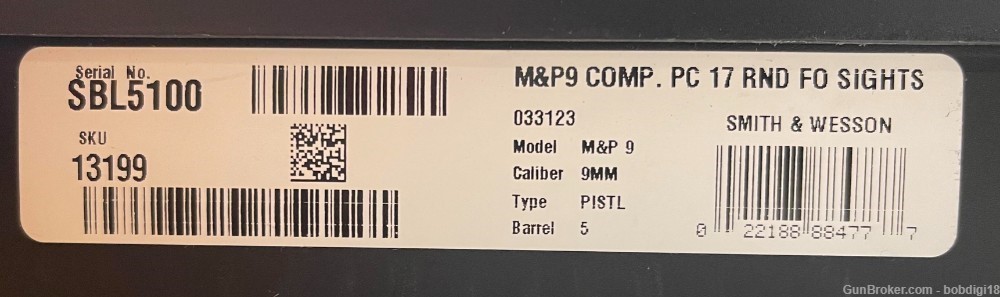  Smith & Wesson M&P PC M2.0 Competitor 9MM 17rd 5" 13199 NO CC FEES -img-5