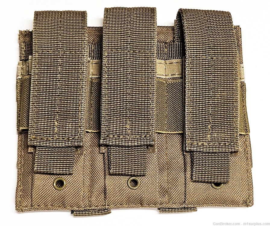 VISM 3 Pocket Tan MOLLE Belt Pouch fits Springfield XD .40 9mm Magazines-img-0