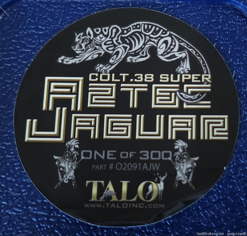 Colt TALO Aztec Jaguar 1911 O2091AJW Stainless SS 1/300 38 super SOLD-img-2