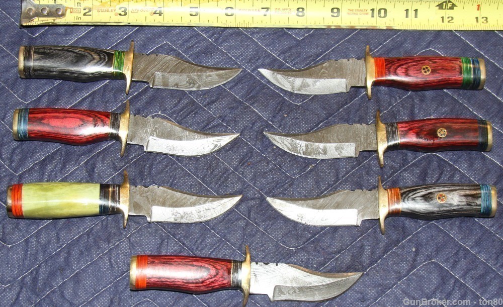 7 CUSTOM DAMASCUS STEEL HANDMADE KNIVES #86-img-0
