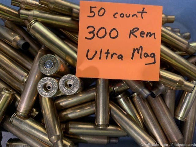 50 Count 300 Rem Ultra Mag Brass-img-0