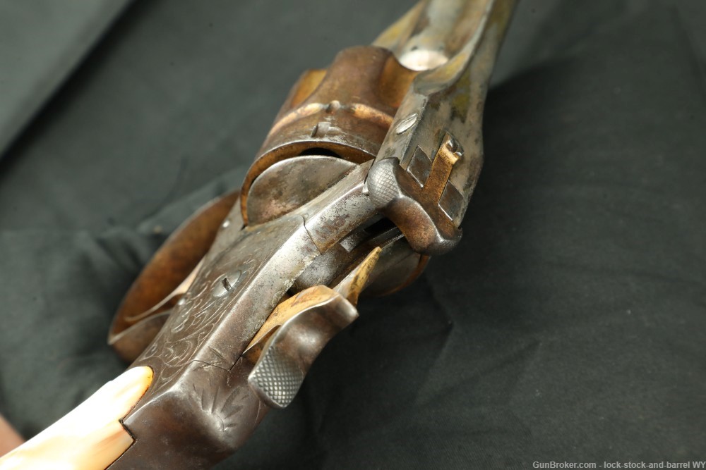 Period Engraved Smith & Wesson 6” .44 Russian DA 1st Model Revolver Antique-img-14