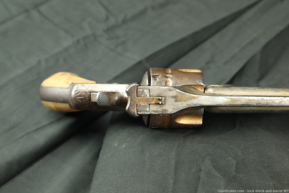 Period Engraved Smith & Wesson 6” .44 Russian DA 1st Model Revolver Antique-img-8