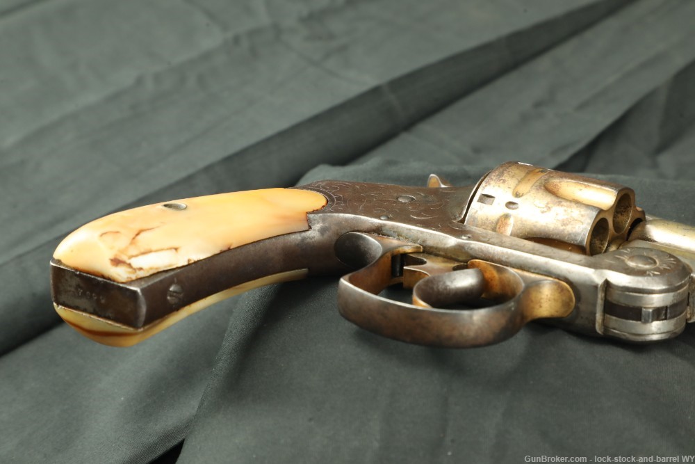 Period Engraved Smith & Wesson 6” .44 Russian DA 1st Model Revolver Antique-img-10