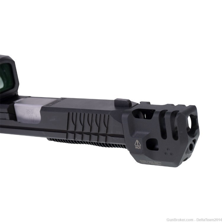 Complete Slide for Glock 19 - Swampfox Kraken Green Dot - Mass Driver Comp.-img-3