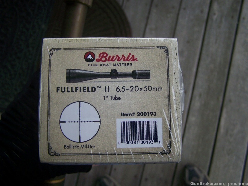 Burris Fullfield ll 6.5-20x50mm Rifle Scope Ballistic Mil Dot 200193-img-0