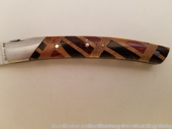 GOYON-CHAZEAU French Knife. Marquetry Wood. Stainless Steel. GC11.*REDUCED*-img-1