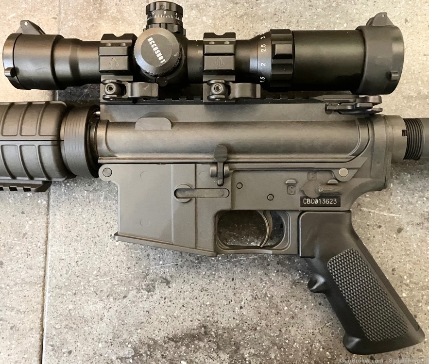 Bushmaster Carbon-15 .223 REM/5.56mm 16” + 6 Mags, Scope & Red Dot -img-13
