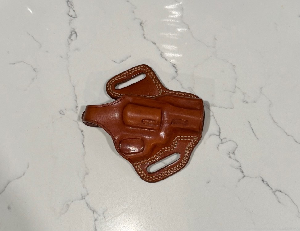 Galco Model #: FL116 Brown Leather Belt-Mounted Revolver Holster-img-0