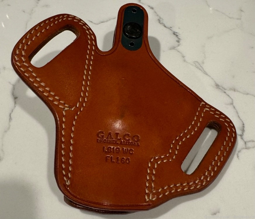 Galco Model #: FL116 Brown Leather Belt-Mounted Revolver Holster-img-1