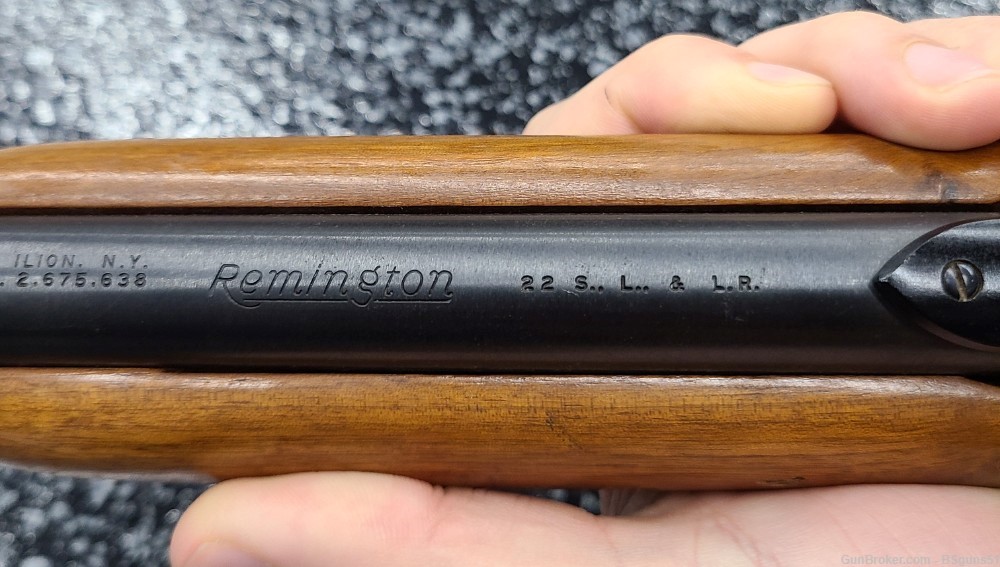 Remington 552 Speedmaster 22 S, L, LR, Semi Auto 23.5" Blued Wood-img-11