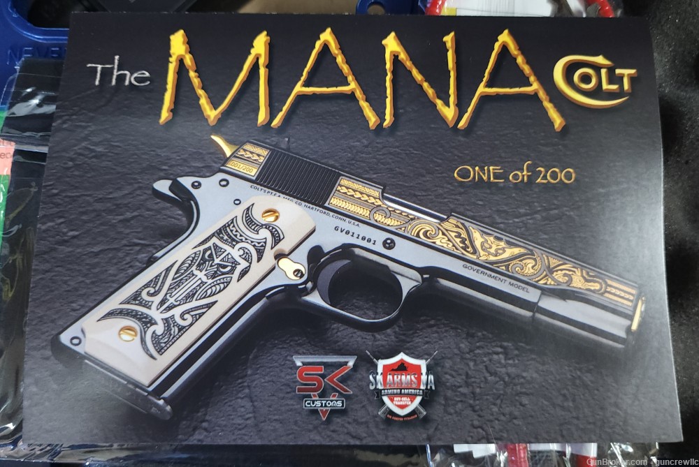 Colt SK Customs THE MANA Blued 24K Gold Polynesian 38 Super Layaway-img-6