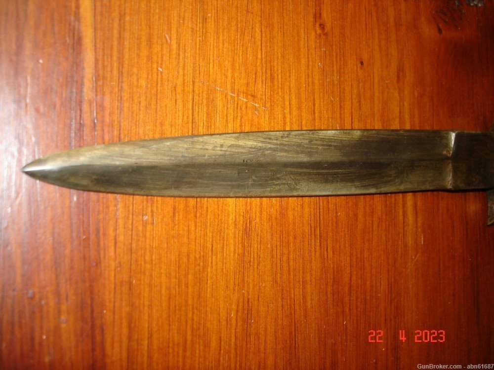 WWI-WWII German hunting fighting knife bone handle unmkd-img-5