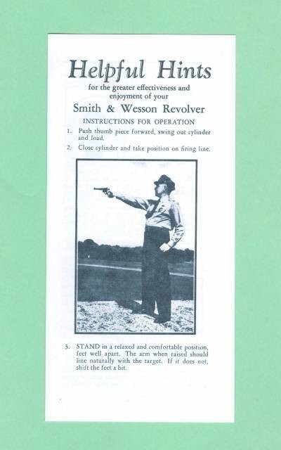Smith & Wesson Helpful Hints Pamphlet Repro-img-0